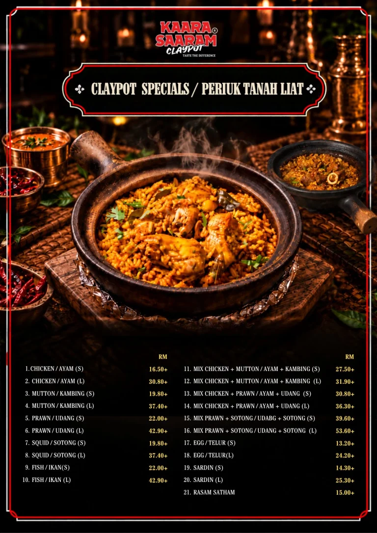 Kaara Saaram Claypot menu, page 2