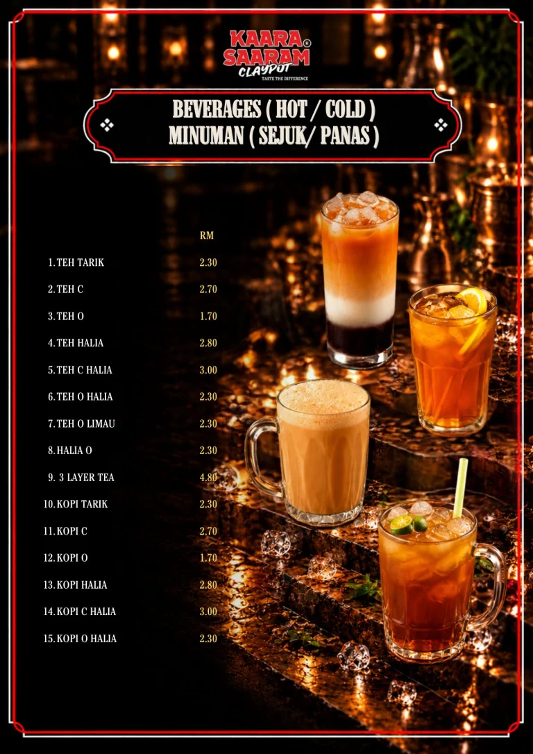 Kaara Saaram Claypot menu, page 16